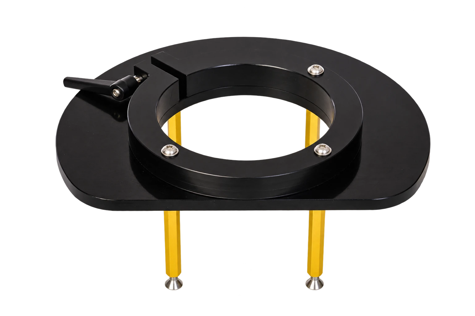 Black SonTek M9 mounting plate for the Flow Scout platform