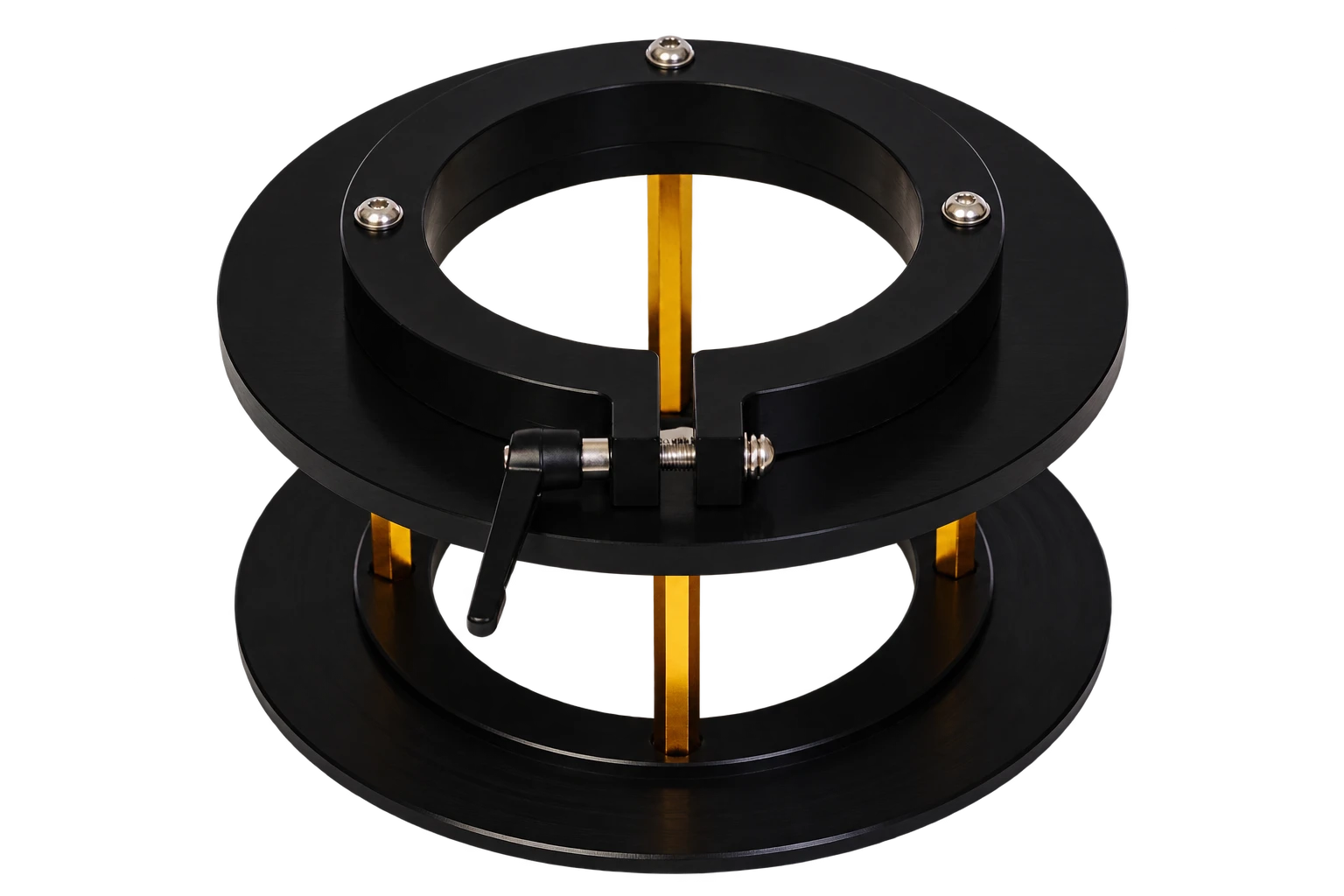 Circular black SonTek M9 mount for the Flow Seeker platform