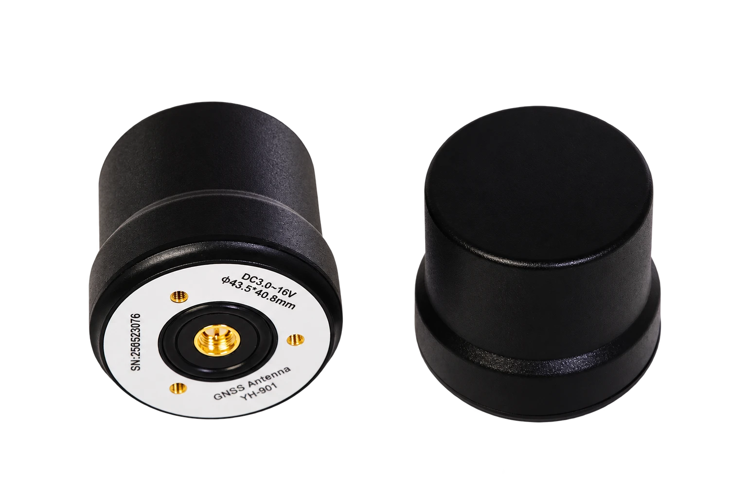 Helical antenna and protective cap photographed from above