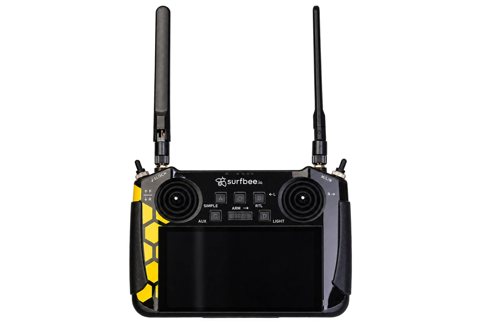 Surfbee replacement transmitter photographed from the front-left side