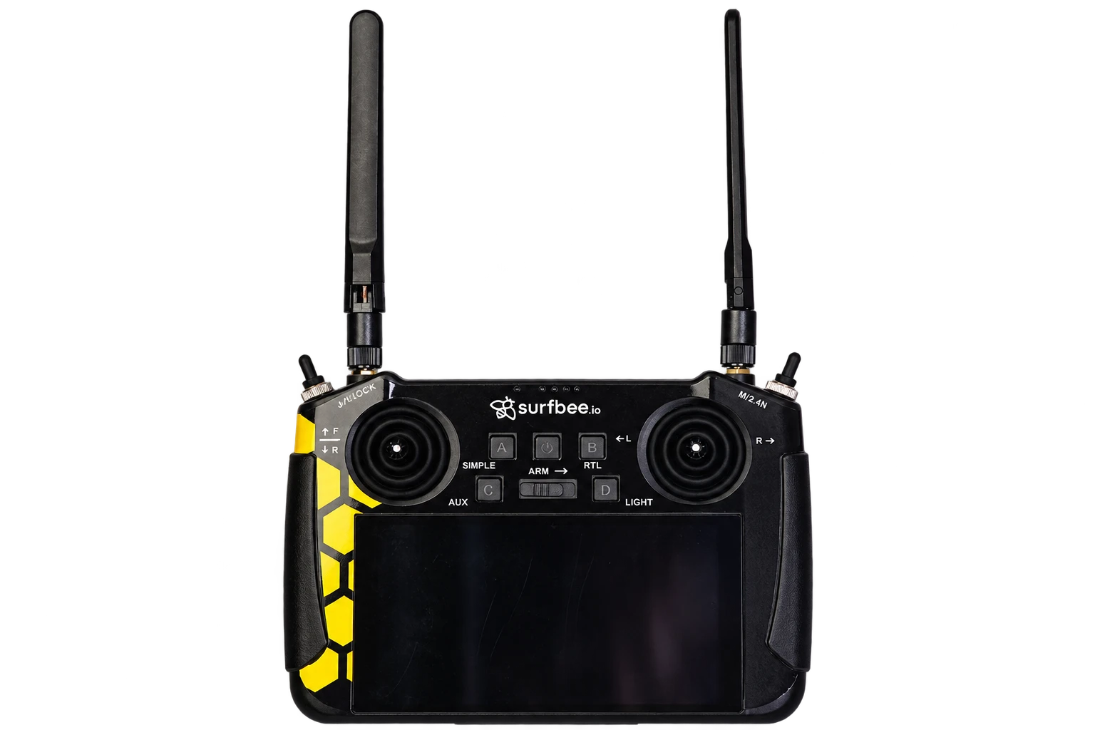 Surfbee replacement transmitter photographed from the front-right side