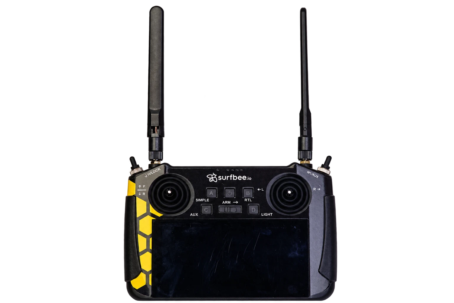 Surfbee replacement transmitter photographed directly from the front