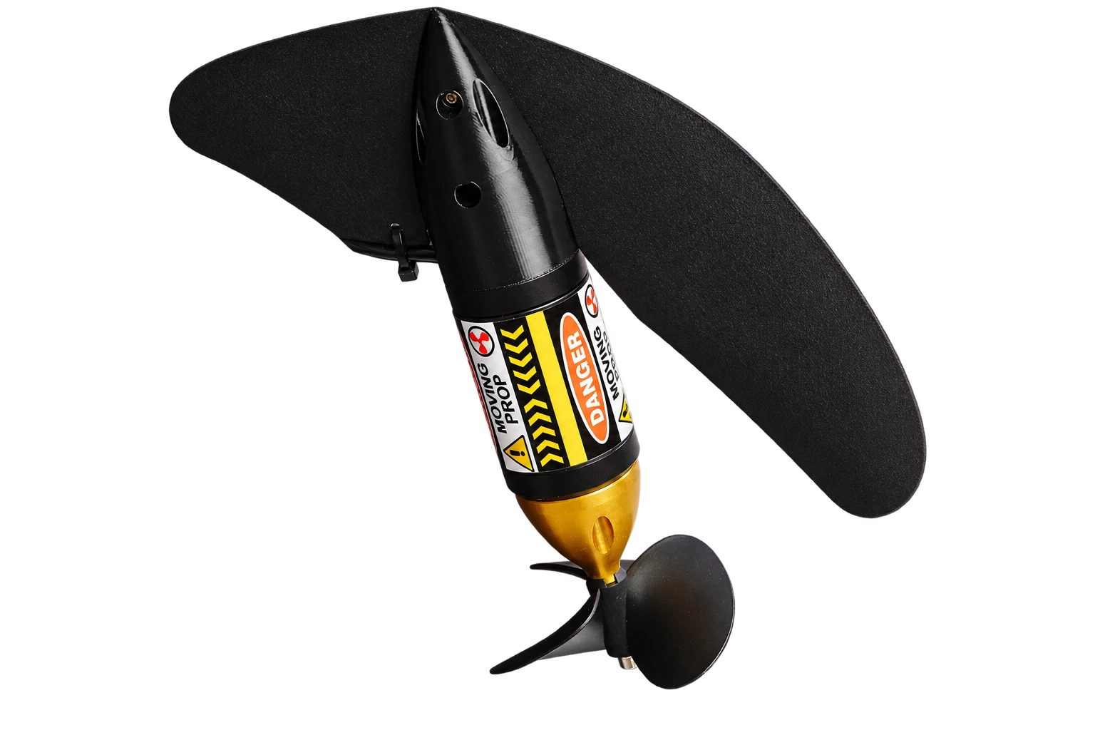 Rear view of the black propeller used on the T600 left and right side thrusters