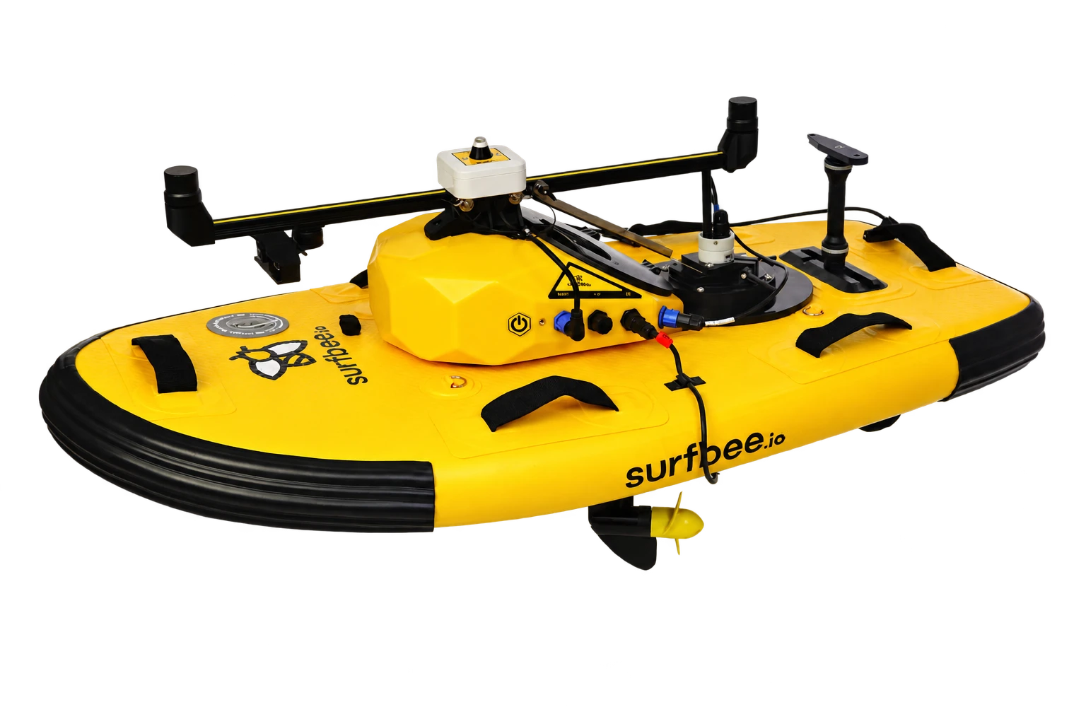Flow Scout viewed from the front-left in its compact survey configuration